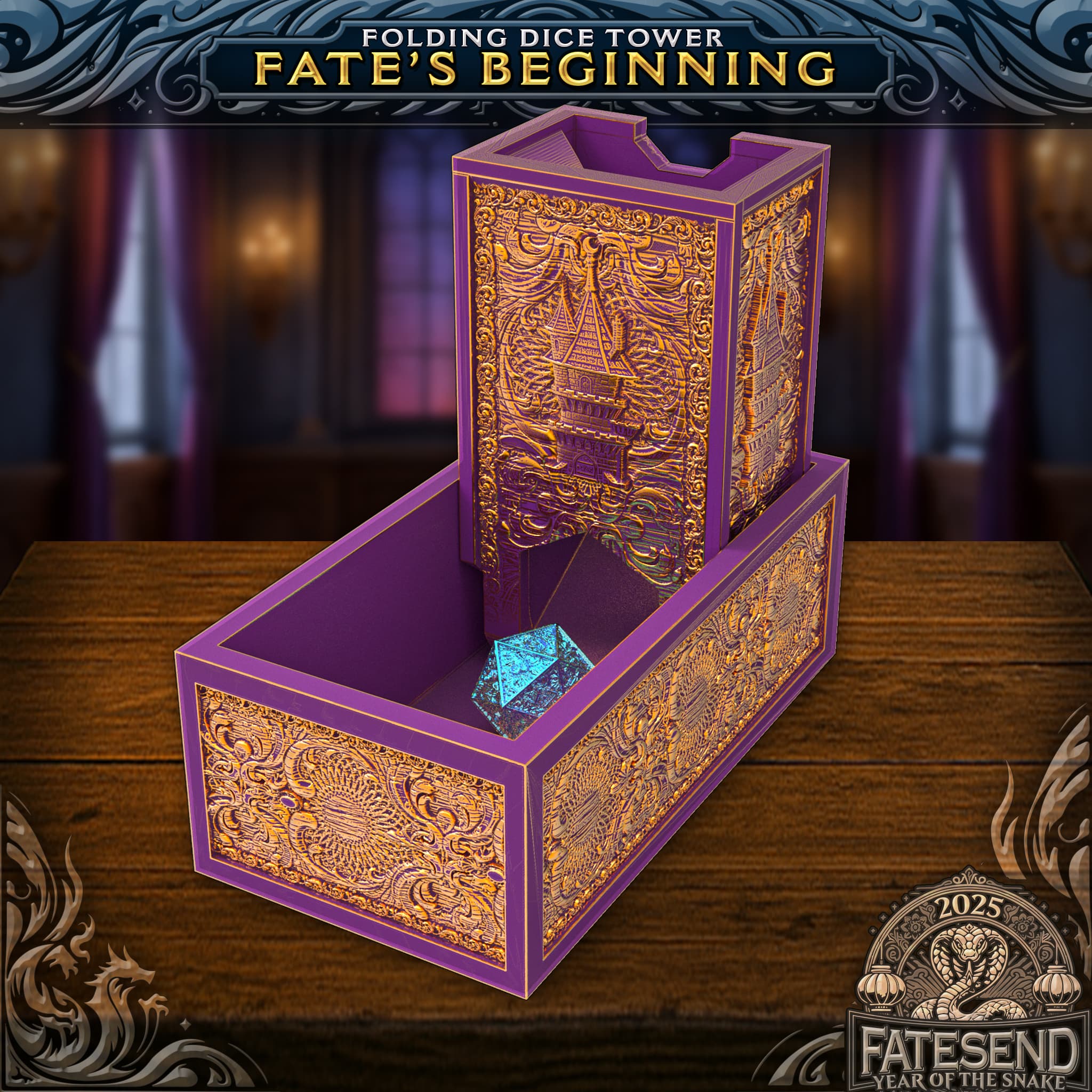 Wizard Tower Folding Dice Tower