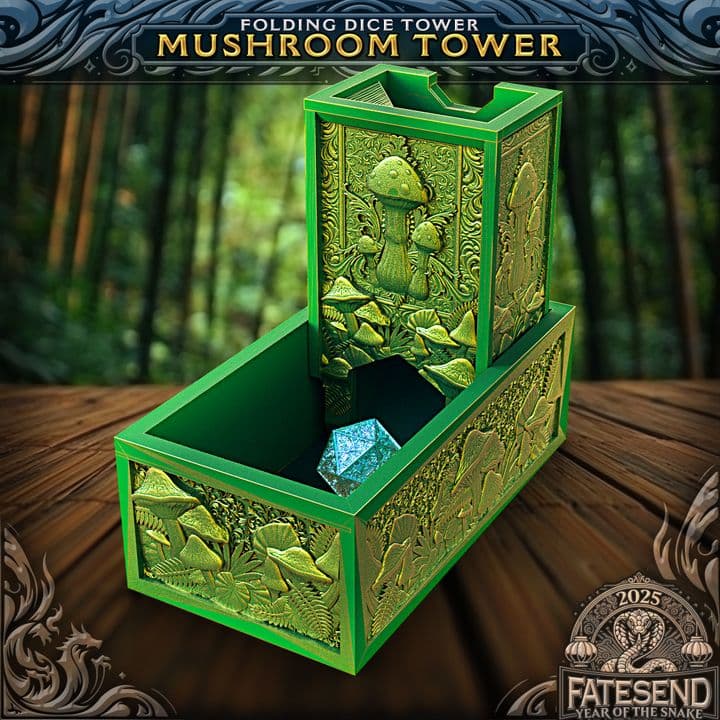 Mushroom Folding Dice Tower