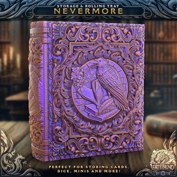 Nevermore Tome - Storage & Rolling Tray